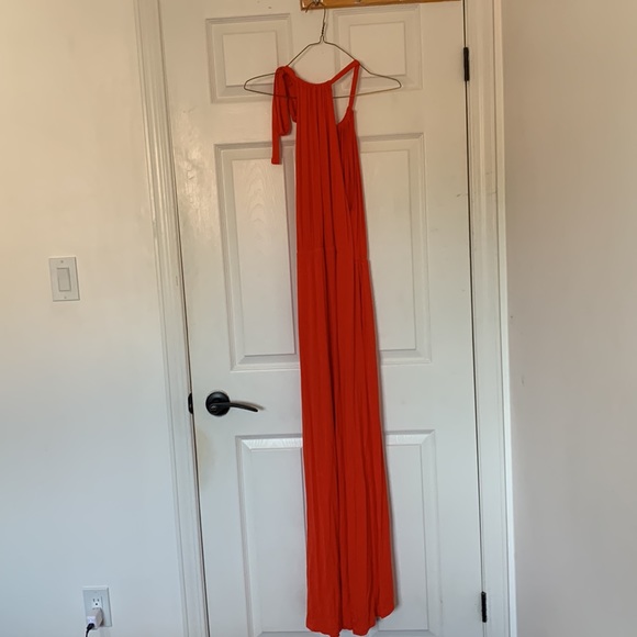 M | Orange Summer Maxi Dress - Picture 2 of 3